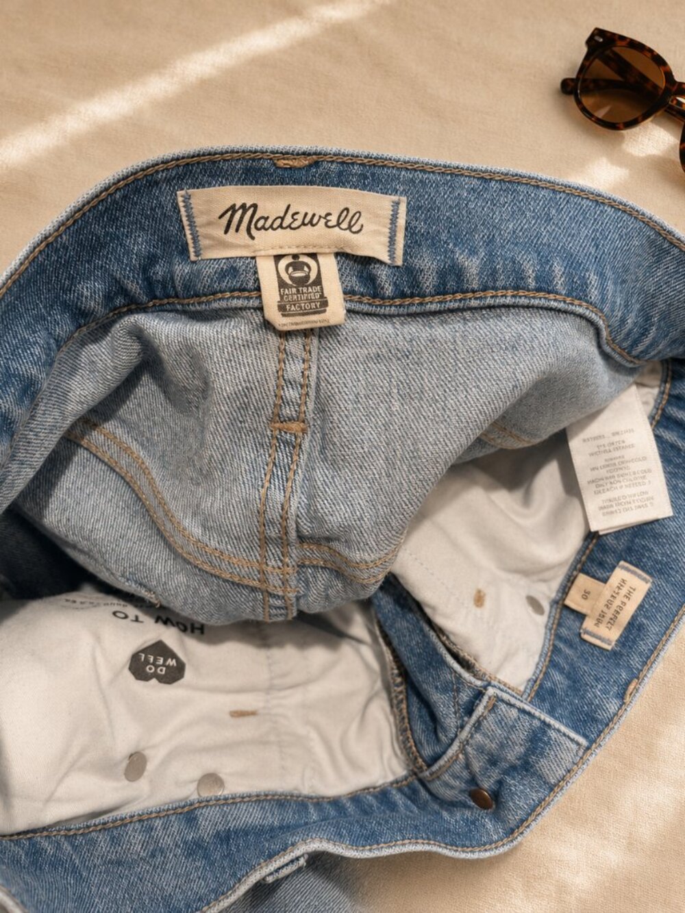 Madewell Perfect Vintage Jean Light Wash Straight Leg High Rise Women's 30 - Picture 3 of 7